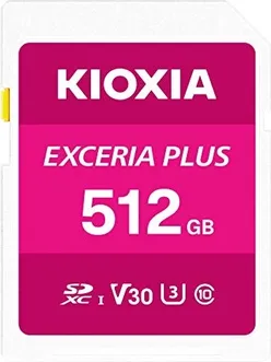 KIOXIA EXCERIA PLUS R100/W85 SDXC 512GB, UHS-I U3, Class 10