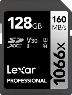 Lexar Professional 1066x Silver Series R160/W120 SDXC 128GB, UHS-I U3, Class 10