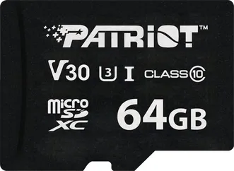 Patriot VX Series R90/W80 microSDXC 64GB, UHS-I U3, Class 10