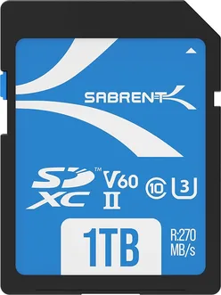 Sabrent Rocket V60 R270/W170 SDXC 1TB, UHS-II U3, Class 10