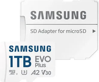 Samsung EVO Plus 2024 R160 microSDXC 1TB Kit, UHS-I U3, A2, Class 10