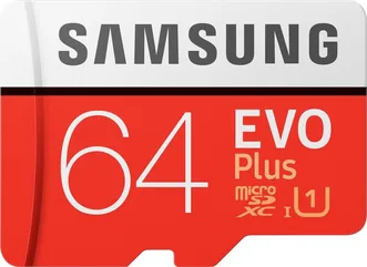 Samsung EVO Plus R100/W20 microSDXC 64GB Kit, UHS-I U1, Class 10