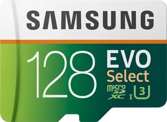 Samsung EVO Select R100/W60 microSDXC 128GB Kit, UHS-I U3, Class 10