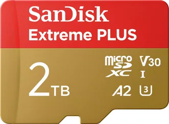SanDisk Extreme PLUS R250/W150 microSDXC 2TB Kit, UHS-I U3, A2, Class 10