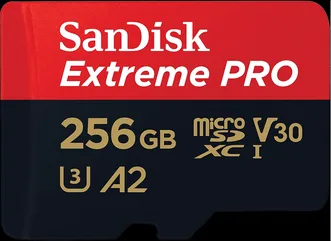 SanDisk Extreme PRO R200/W140 microSDXC 256GB Kit, UHS-I U3, A2, Class 10