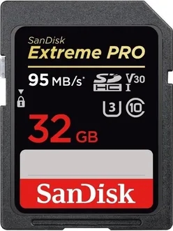 SanDisk Extreme PRO R95/W90 SDHC 32GB, UHS-I U3, Class 10