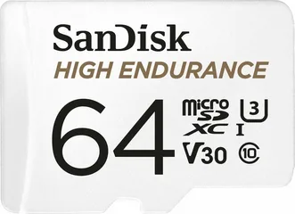 SanDisk High Endurance R100/W40 microSDXC 64GB Kit, UHS-I U3, Class 10