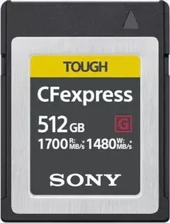 Sony TOUGH CEB-G Series R1660.2/W1445.3 CFexpress Type B 512GB