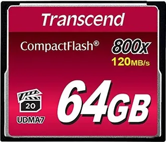 Transcend 800x R120/W60 CompactFlash Card 64GB