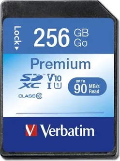 Verbatim Premium 600x R90 SDXC 256GB, UHS-I U1, Class 10