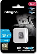 Integral ultima PRO X2 R280/W240 microSDXC 64GB Kit, UHS-II U3, Class 10