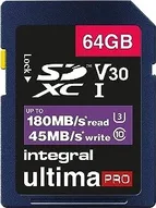 Integral ultima PRO R180/W80 SDXC 64GB, UHS-I U3, Class 10