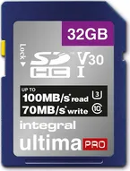 Integral ultima PRO R100/W70 SDHC 32GB, UHS-I U3, Class 10