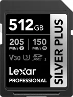 Lexar Professional SILVER PLUS R205/W150 SDXC 512GB, UHS-I U3, Class 10