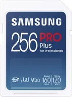 Samsung PRO Plus for Professionals R160/W120 SDXC 256GB, UHS-I U3, Class 10