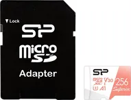 Silicon Power Superior R100/W80 microSDXC 256GB Kit, UHS-I U3, A1, Class 10