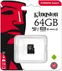 Kingston Canvas Select R80 microSDXC 64GB, UHS-I U1, Class 10