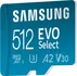 Samsung EVO Select R130 microSDXC 512GB Kit, UHS-I U3, A2, Class 10