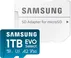 Samsung EVO Select R160 microSDXC 1TB Kit, UHS-I U3, A2, Class 10