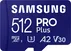 Samsung PRO Plus R180/W130 microSDXC 512GB USB-Kit, UHS-I U3, A2, Class 10