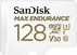 SanDisk Max Endurance R100/W40 microSDXC 128GB Kit, UHS-I U3, Class 10