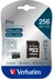 Verbatim Pro U3 R100/W90 microSDXC 256GB Kit, UHS-I U3, A2, Class 10