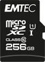 Emtec EliteGold R90/W20 microSDXC 256GB Kit, UHS-I U1, Class 10