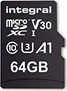 Integral High Speed R100/W45 microSDXC 64GB Kit, UHS-I U3, A1, Class 10