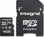 Integral High Speed R100 microSDHC 16GB Kit, UHS-I U1, A1, Class 10