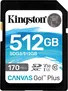 Kingston Canvas Go! Plus R170/W90 SDXC 512GB, UHS-I U3, Class 10