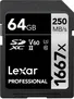 Lexar Professional 1667x Silver Series R250/W120 SDXC 64GB, UHS-II U3, Class 10