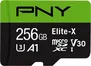 PNY Elite-X R100 microSDXC 256GB Kit, UHS-I U3, A1, Class 10