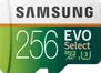 Samsung EVO Select R100/W90 microSDXC 256GB Kit, UHS-I U3, Class 10