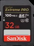 SanDisk Extreme PRO R100/W90 SDHC 32GB, UHS-I U3, Class 10