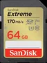 SanDisk Extreme R170/W80 SDXC 64GB, UHS-I U3, Class 10