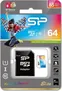 Silicon Power Elite R85/W15 microSDXC 64GB Kit, UHS-I U1, Class 10