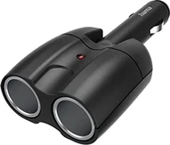 Hama 2-way splitter for cigarette lighter socket 180° Gelenkstecker 12V black