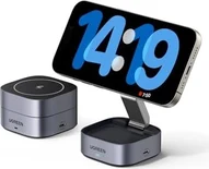 Ugreen 2-in-1 magnetic foldable зарядна станція grey