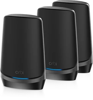 Netgear Orbi Wi-Fi 6E, 960 series, AXE11000, RBKE963B, black, Router and 2x satellite set, 3er-Bundle